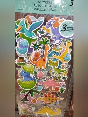 Dinosaur Sticker Pack - Multicolor Design Stickers